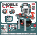 Modrá dielňa s náradím 2v1 v kufríku